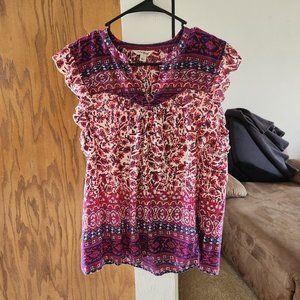 Lucky Ruffle Sleeve Blouse